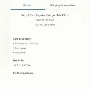 Anthropologie | Accessories | Anthropologie Set Of Two  display picture 3